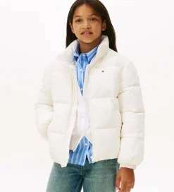 Dunjakker Og Dynejakker|Tommy Hilfiger Dynejakke - Flag - Ivory Silk