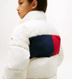 Dunjakker Og Dynejakker|Tommy Hilfiger Dynejakke - Flag - Ivory Silk