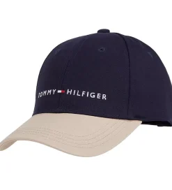 Kasketter|Tommy Hilfiger Kasket - Essential Colorblock - Space Blue