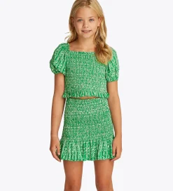 Nederdele|Tommy Hilfiger Nederdel - Printed Smock - Radiant Green