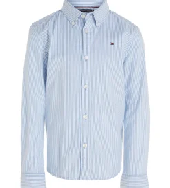 Konfirmationstøj|Tommy Hilfiger Skjorte - Flex Ithaca - Copenhagen Blue/White