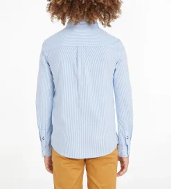 Konfirmationstøj|Tommy Hilfiger Skjorte - Flex Ithaca - Copenhagen Blue/White