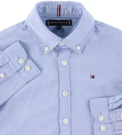 Konfirmationstøj|Tommy Hilfiger Skjorte - Stretch Oxford - Calm Blue