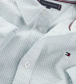 Skjorter|Konfirmationstøj|Tommy Hilfiger Skjorte - Seersucker - Breezy Blue White Stripe