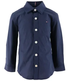 Konfirmationstøj|Tommy Hilfiger Skjorte - Solid Stretch - Organic - Twilight Navy