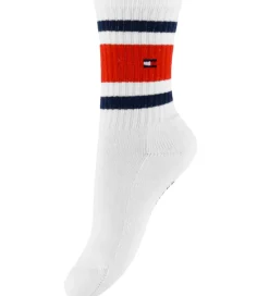 Strømper|Basis|Tommy Hilfiger Strømper - 2-pak - Navy/Hvid m. Logostriber