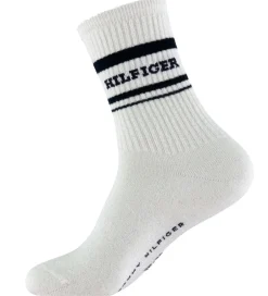 Strømper|Tommy Hilfiger Strømper - 2-pak - Off White m. Sort/Glimmer