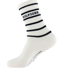 Strømper|Tommy Hilfiger Strømper - 2-pak - Off White m. Sort/Glimmer