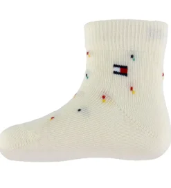 Strømper|Tommy Hilfiger Strømper - 2-pak - Tommy Original/Hvid m. Print