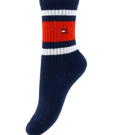 Strømper|Basis|Tommy Hilfiger Strømper - 2-pak - Navy/Gråmeleret m. Logostriber