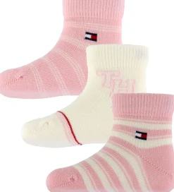 Strømper|Tommy Hilfiger Strømper - 3-pak - Rosa/Hvid