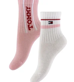 Strømper|Tommy Hilfiger Strømper - 2-pak - Rosa/Hvid