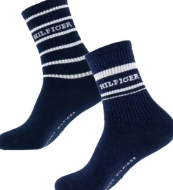 Strømper|Tommy Hilfiger Strømper - 2-pak - Navy m. Hvid/Glimmer