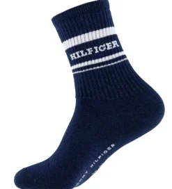 Strømper|Tommy Hilfiger Strømper - 2-pak - Navy m. Hvid/Glimmer