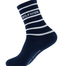 Strømper|Tommy Hilfiger Strømper - 2-pak - Navy m. Hvid/Glimmer