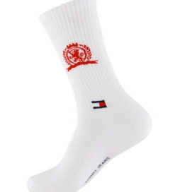 Strømper|Tommy Hilfiger Strømper - 2-pak - Hvid m. Rød