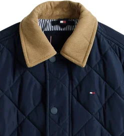 Termotøj|Tommy Hilfiger Termojakke - Quilted - Contrast Collar - Dark Nig