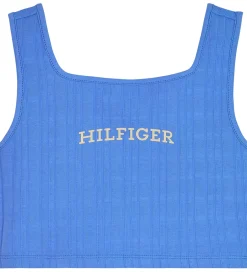 Toppe|Tommy Hilfiger Top - Cropped - Rib - Blue Spell m. Hvid