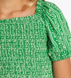 Toppe|Tommy Hilfiger Top - Printed Smock - Radiant Green