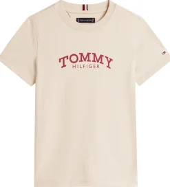 Drengetøj|T-Shirts|Tommy Hilfiger T-shirt - Monitype - Gulf Sand/Beige