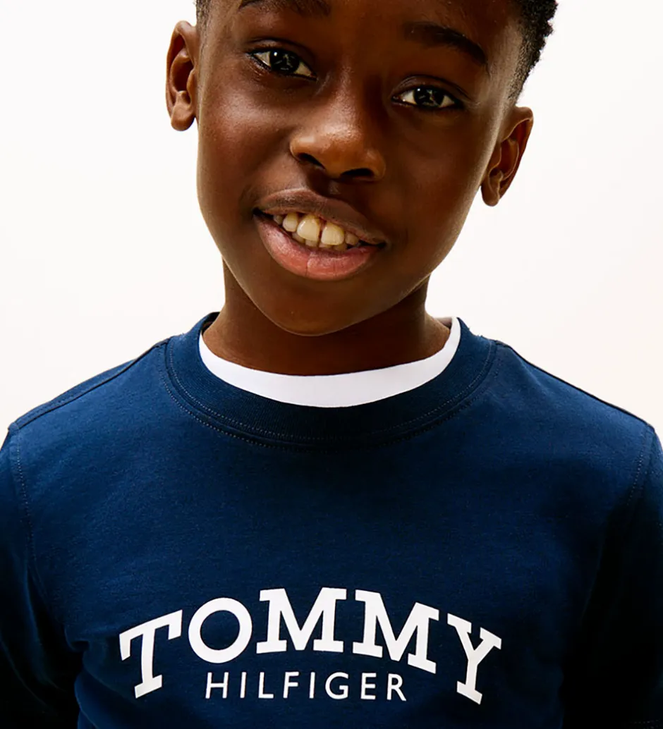 T-Shirts|Tommy Hilfiger T-shirt - Monotype - Dark Night Navy