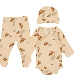 Bodyer|VACVAC Gaveæske - Bukser m. Fødder/Hue/Body l/æ - Rib - Croissan