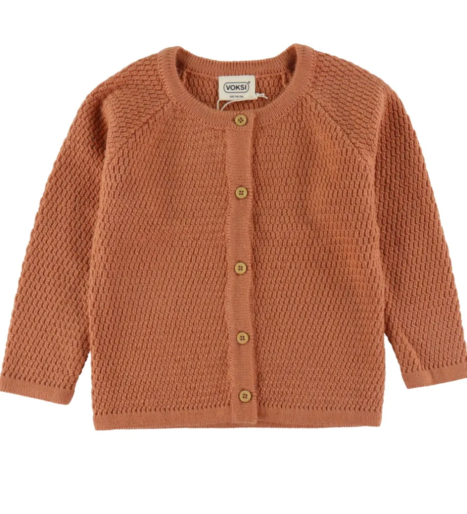 Striktrøjer|Voksi Cardigan - Uld - Sandstone Peach