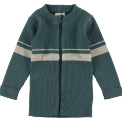 Striktrøjer|Voksi Cardigan - Uld - Sea Green