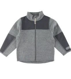 Fleece|Voksi Fleecejakke - Uld - Gråmeleret