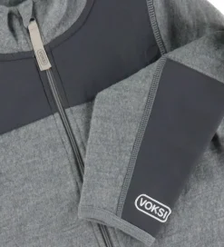 Fleece|Voksi Fleecejakke - Uld - Gråmeleret