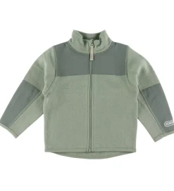 Fleece|Voksi Fleecejakke - Uld - Støvet Grøn