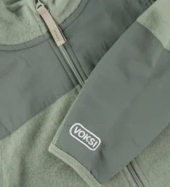 Fleece|Voksi Fleecejakke - Uld - Støvet Grøn