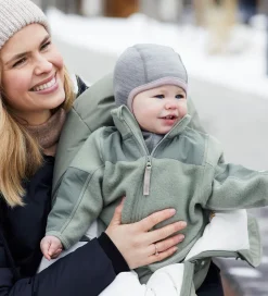 Fleece|Voksi Fleecejakke - Uld - Støvet Grøn