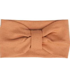 Pandebånd|Voksi Pandebånd - Uld - 2-lags - Sandstone Peach m. Sløjfe