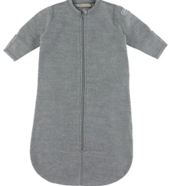 Fleece|Voksi Sovepose m. Ærmer - Uld - Gråmeleret