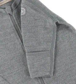Fleece|Voksi Sovepose m. Ærmer - Uld - Gråmeleret