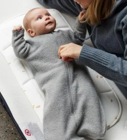 Fleece|Voksi Sovepose m. Ærmer - Uld - Gråmeleret