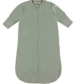 Fleece|Voksi Sovepose m. Ærmer - Uld - Støvet Grøn