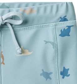 Badetøj|Wheat Badebukser - Ulrik - UV40+ - Soft Blue Sea Life