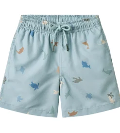 Badetøj|Wheat Badeshorts - Hansi - Soft Blue Sea Life