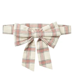 Bælter|Wheat Bælte m. Sløjfe - Sonja - Eggshell Check