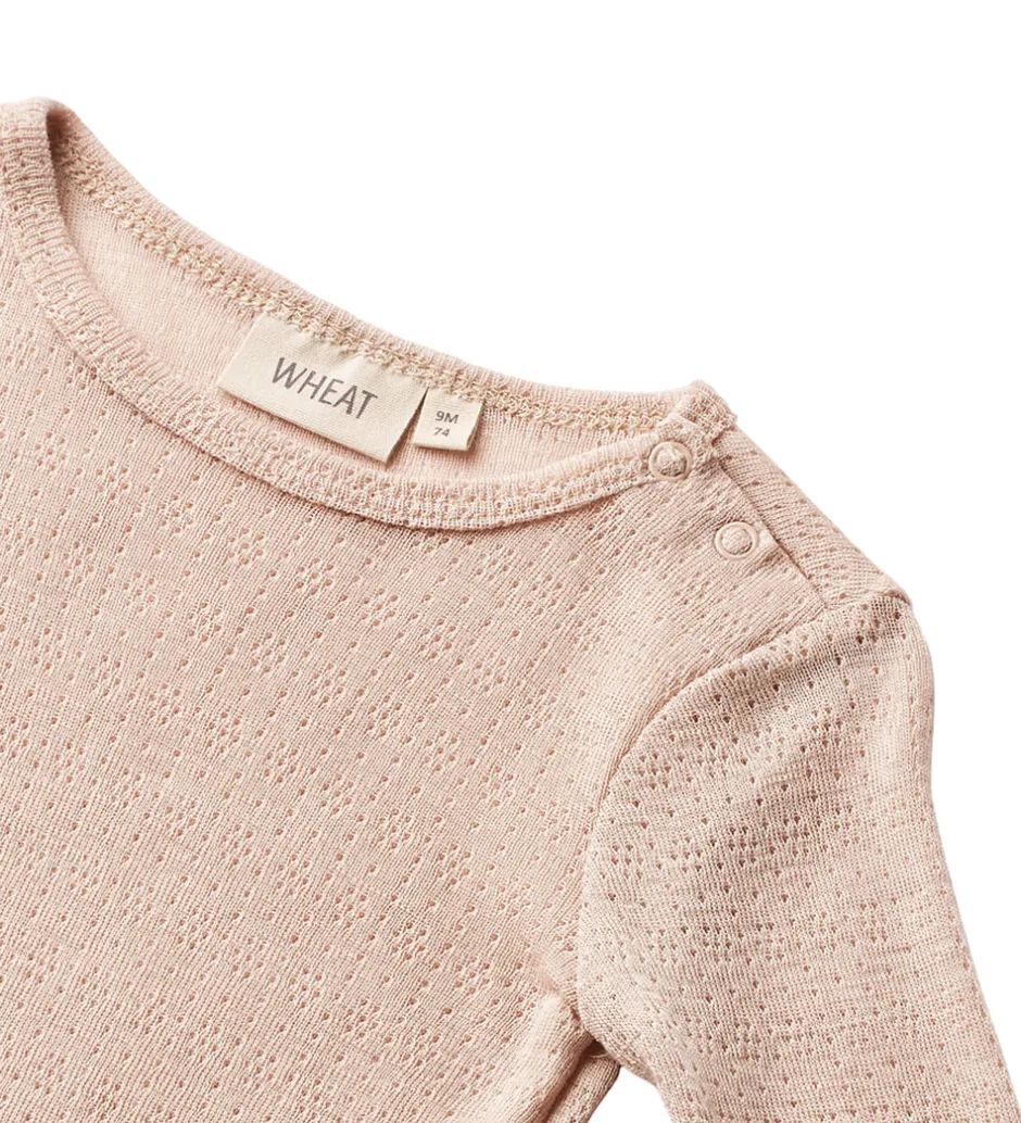 Bodyer|Wheat Body l/æ - Uld/Silke - Liea - Pale Lilac m. Hulmønster