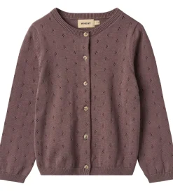Cardigans|Striktrøjer|Wheat Cardigan - Strik - Maia - Plum