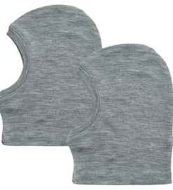 Elefanthuer|Wheat Elefanthue - 1-lags - 2-pak - Uld - Kim - Gråmeleret