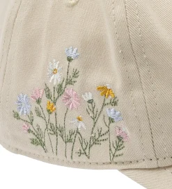 Kasketter|Wheat Kasket - Cecil - Sandshell m. Blomster