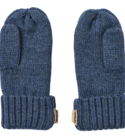 Handsker Og Luffer|Wheat Luffer - Uld - Jacquard - Towsi - Blå m. Dyr