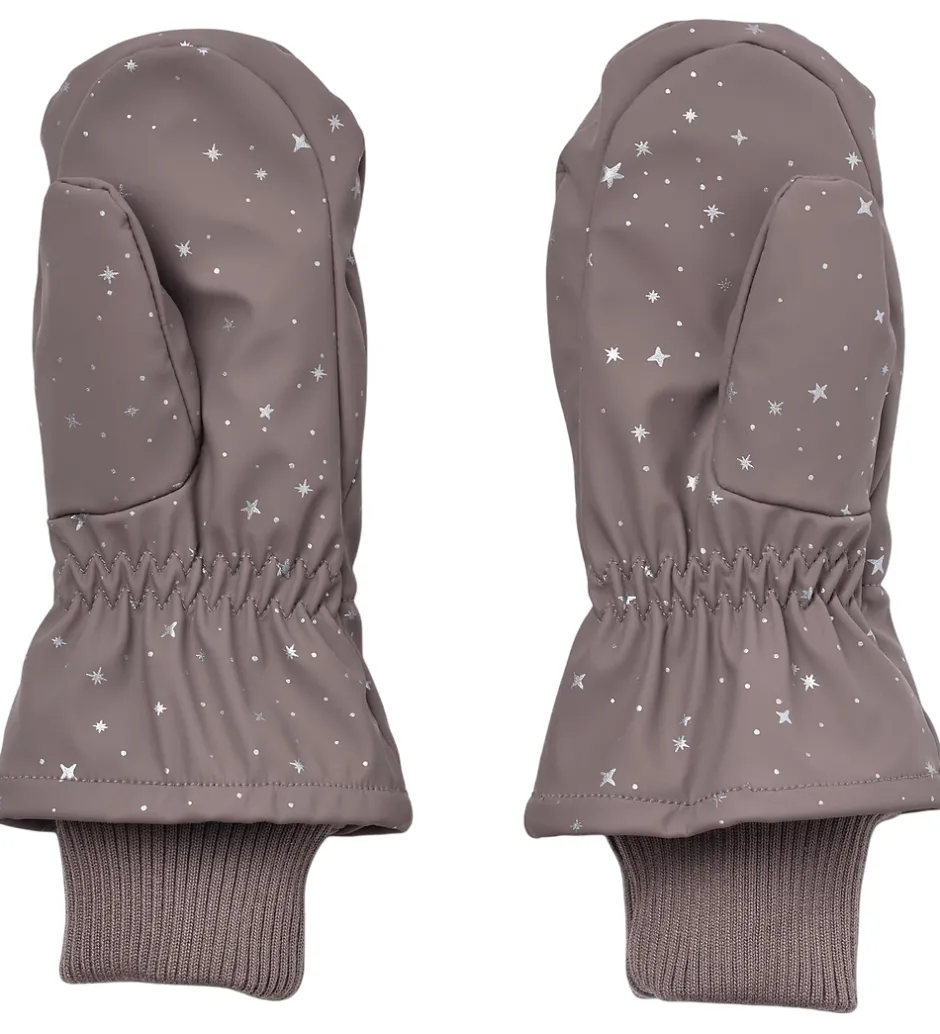 Handsker Og Luffer|Wheat Luffer m. Fleece - PU - Stormy - Purple Stone Stars