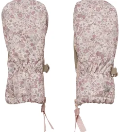 Handsker Og Luffer|Wheat Luffer m. Fleece - Rose Dust Flowers m. Lynlås