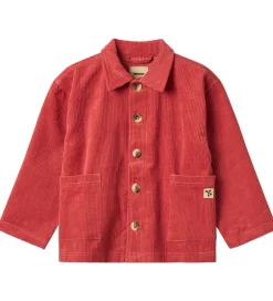 Unisex-Tøj|Skjorter|Wheat Skjorte - Fløjl - Sage - Raspberry