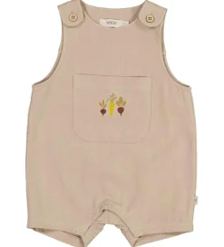 Sommerdragter|Wheat Sommerdragt - Elif Embroidery - Dark Sand m. Grøntsager